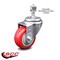 Service Caster 3'' Red Polyurethane Creeper Swivel 1/2'' Threaded Stem Caster CREE-SCC-TS20S314-PPUB-RED-121315 - alternate 4